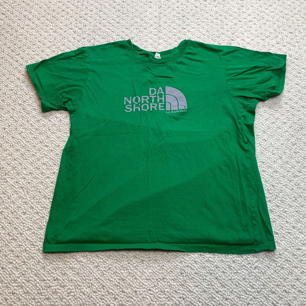 True Shirt Adult Large Unisex Green Da North Short Hawaio Logo Short Sleeve Top